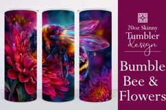 Animal Tumbler Wrap, Bumble Bee and Flowers Tumbler Wrap t12 Product Image 1
