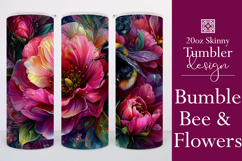 Animal Tumbler Wrap, Bumble Bee and Flowers Tumbler Wrap t13 Product Image 1