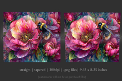 Animal Tumbler Wrap, Bumble Bee and Flowers Tumbler Wrap t13 Product Image 3