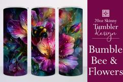 Animal Tumbler Wrap, Bumble Bee and Flowers Tumbler Wrap t14 Product Image 1