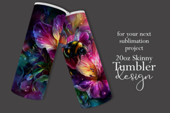 Animal Tumbler Wrap, Bumble Bee and Flowers Tumbler Wrap t14 Product Image 2