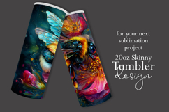 Animal Tumbler Wrap, Bumble Bee and Flowers Tumbler Wrap t15 Product Image 2