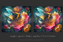 Animal Tumbler Wrap, Bumble Bee and Flowers Tumbler Wrap t15 Product Image 3