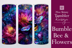 Animal Tumbler Wrap, Bumble Bee and Flowers Tumbler Wrap t16 Product Image 1