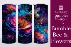 Animal Tumbler Wrap, Bumble Bee and Flowers Tumbler Wrap t17 Product Image 1