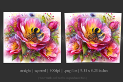 Animal Tumbler Wrap, Bumble Bee and Flowers Tumbler Wrap t22 Product Image 3