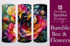 Animal Tumbler Wrap, Bumble Bee and Flowers Tumbler Wrap, t3 Product Image 1