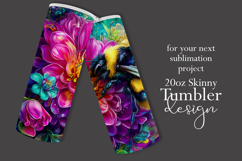 Animal Tumbler Wrap, Bumble Bee and Flowers Tumbler Wrap, t6 Product Image 2