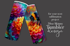 Animal Tumbler Wrap, Bumble Bee and Flowers Tumbler Wrap, t8 Product Image 2