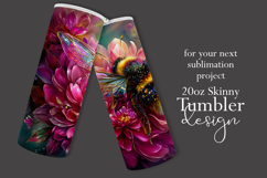 Animal Tumbler Wrap, Bumble Bee and Flowers Tumbler Wrap, t9 Product Image 2