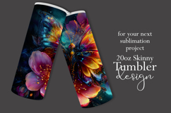 Animal Tumbler Wrap, Butterfly and Flowers Tumbler Wrap t10 Product Image 2