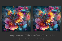 Animal Tumbler Wrap, Butterfly and Flowers Tumbler Wrap t10 Product Image 3