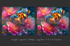 Animal Tumbler Wrap, Butterfly and Flowers Tumbler Wrap t11 Product Image 3