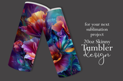 Animal Tumbler Wrap, Butterfly and Flowers Tumbler Wrap t12 Product Image 2