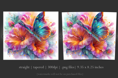 Animal Tumbler Wrap, Butterfly and Flowers Tumbler Wrap t14 Product Image 3