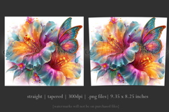 Animal Tumbler Wrap, Butterfly and Flowers Tumbler Wrap t15 Product Image 3