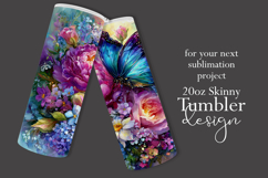 Animal Tumbler Wrap, Butterfly and Flowers Tumbler Wrap t16 Product Image 2