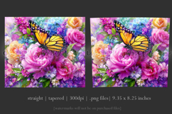Animal Tumbler Wrap, Butterfly and Flowers Tumbler Wrap t17 Product Image 3