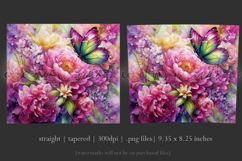 Animal Tumbler Wrap, Butterfly and Flowers Tumbler Wrap t18 Product Image 3