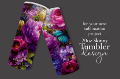 Animal Tumbler Wrap, Butterfly and Flowers Tumbler Wrap t21 Product Image 2