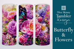 Animal Tumbler Wrap, Butterfly and Flowers Tumbler Wrap t23 Product Image 1