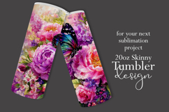 Animal Tumbler Wrap, Butterfly and Flowers Tumbler Wrap t23 Product Image 2