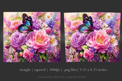 Animal Tumbler Wrap, Butterfly and Flowers Tumbler Wrap t23 Product Image 3