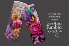 Animal Tumbler Wrap, Butterfly and Flowers Tumbler Wrap t27 Product Image 2