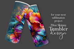 Animal Tumbler Wrap, Butterfly and Flowers Tumbler Wrap t28 Product Image 2