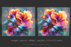 Animal Tumbler Wrap, Butterfly and Flowers Tumbler Wrap t28 Product Image 3