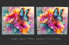 Animal Tumbler Wrap, Butterfly and Flowers Tumbler Wrap t29 Product Image 3