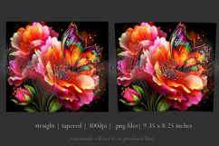 Animal Tumbler Wrap, Butterfly and Flowers Tumbler Wrap t3 Product Image 3