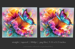 Animal Tumbler Wrap, Butterfly and Flowers Tumbler Wrap t30 Product Image 3