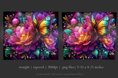 Animal Tumbler Wrap, Butterfly and Flowers Tumbler Wrap t5 Product Image 3