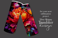 Animal Tumbler Wrap, Butterfly and Flowers Tumbler Wrap t6 Product Image 2