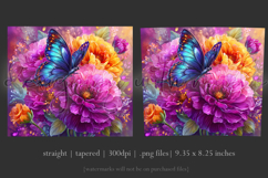 Animal Tumbler Wrap, Butterfly and Flowers Tumbler Wrap t8 Product Image 3