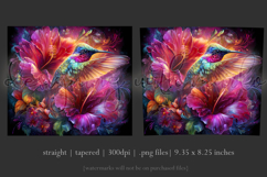 Animal Tumbler Wrap, Hummingbird Flowers Tumbler Wrap, t10 Product Image 3