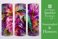 Animal Tumbler Wrap, Hummingbird Flowers Tumbler Wrap, t11 Product Image 1