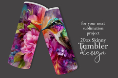 Animal Tumbler Wrap, Hummingbird Flowers Tumbler Wrap, t11 Product Image 2