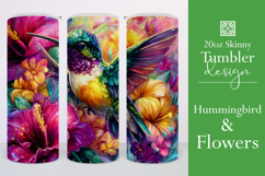 Animal Tumbler Wrap, Hummingbird Flowers Tumbler Wrap, t13 Product Image 1