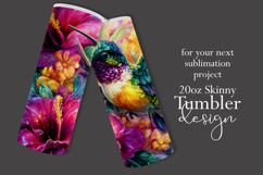 Animal Tumbler Wrap, Hummingbird Flowers Tumbler Wrap, t13 Product Image 2
