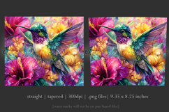 Animal Tumbler Wrap, Hummingbird Flowers Tumbler Wrap, t13 Product Image 3