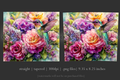 Animal Tumbler Wrap, Hummingbird Flowers Tumbler Wrap, t15 Product Image 3