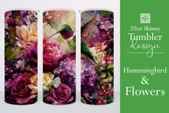 Animal Tumbler Wrap, Hummingbird Flowers Tumbler Wrap, t16 Product Image 1