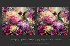 Animal Tumbler Wrap, Hummingbird Flowers Tumbler Wrap, t16 Product Image 3