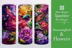 Animal Tumbler Wrap, Hummingbird Flowers Tumbler Wrap, t17 Product Image 1
