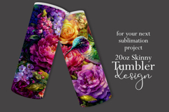 Animal Tumbler Wrap, Hummingbird Flowers Tumbler Wrap, t17 Product Image 2