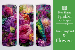 Animal Tumbler Wrap, Hummingbird Flowers Tumbler Wrap, t18 Product Image 1