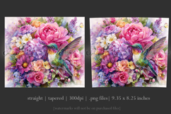 Animal Tumbler Wrap, Hummingbird Flowers Tumbler Wrap, t19 Product Image 3