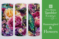 Animal Tumbler Wrap, Hummingbird Flowers Tumbler Wrap, t20 Product Image 1
